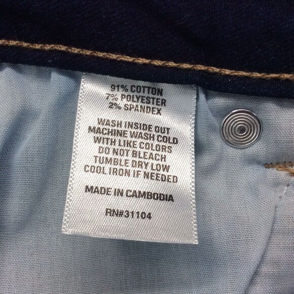 Wonderly Blue Jeans Women's Plus Size 22 W Mid Rise Skinny Crop Stretch Festive - Picture 4 of 8